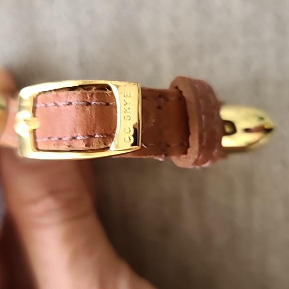 CC Skye Bolt Brass Studded Leather Bracelet - Picture 5 of 7